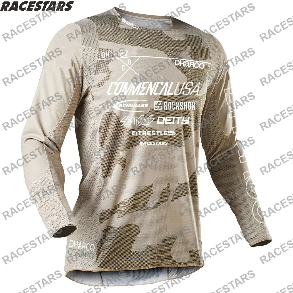 

DHaRCO 2021 Motocross Jersey Downhill Mountain Cycling Jersey Bicycle MTB Shirts Bike Wear DH Maillot Ciclismo Hombre Quick Dry