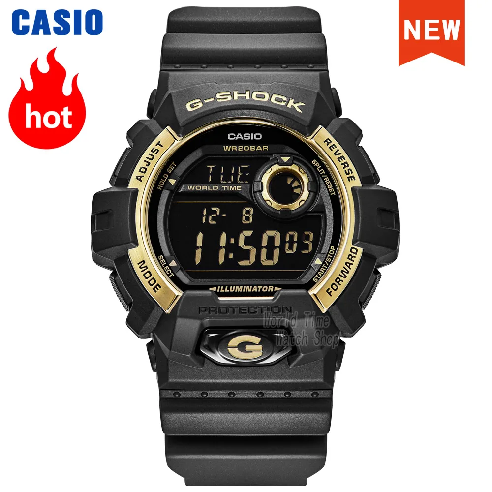 

Casio watch for men g shock new style large-case black gold 200m Waterproof quartz men watch reloj casio hombre G-8900GB-1