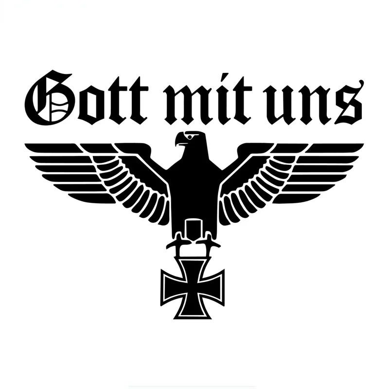 

Gott Mit Uns Eagle Car Sticker Vinyl Decals Motorcycle Cover Scratches Anti-UV Waterproof Window Windshield Accessories Stickers