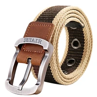 mens pin buckle canvas belt mens youth casual pants belt korean students all match alloy buckle belt