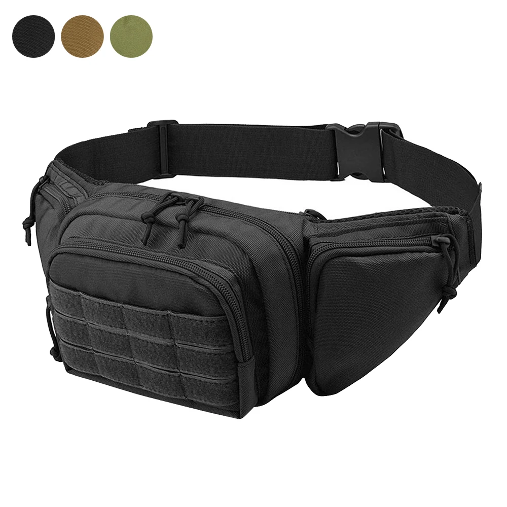 

Tactical Waist Bag Concealed Gun Carry Pouch Military Pistol Holster Fanny Pack Sling Shoulder Bags for Outdoor Hunting Camping
