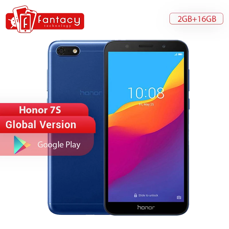 Глобальная версия Honor 7S смартфон 2G 16G MT6739 четырехъядерный 13 Мп задняя камера 5 45