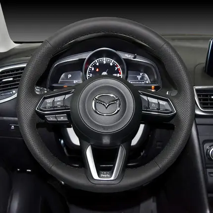 Кожаный чехол на руль для руля автомобиля из воловьей кожи Mazda 6 Ruiyi Artz 3 Angkesaila CX5CX4 |