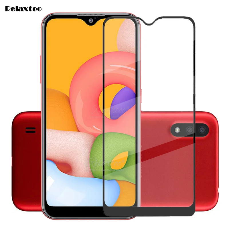 Защитное стекло для Samsung Galaxy A01 A015F закаленное с полным покрытием A 01 Защитная