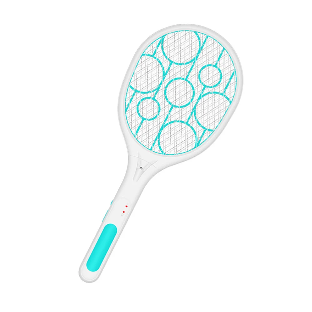 

USB Rechargeable Electronic Swatter Fly Swatter Mosquito Swatter Mesh Mosquito Remover for Home Hotel (Blue)