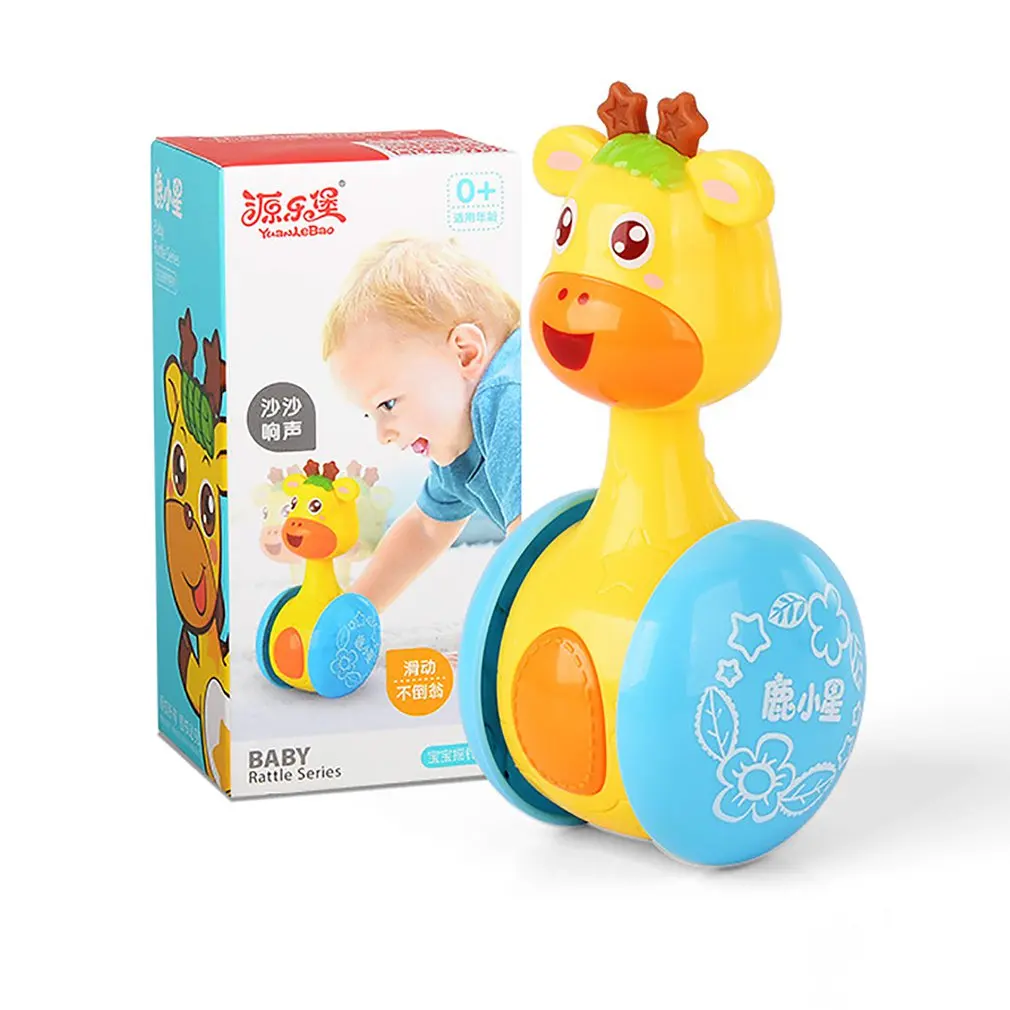 

Lovely Cute Cartoon Baby Rattles Tumbler Doll Baby Toys Sweet Bell Music Roly-poly Learning Education Toys Gifts