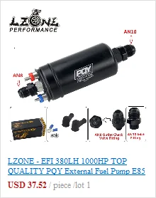 LZONE-E85 гоночный высокопроизводительный внутренний топливный насос 450LPH F90000267 и установочный комплект JR-FPB007