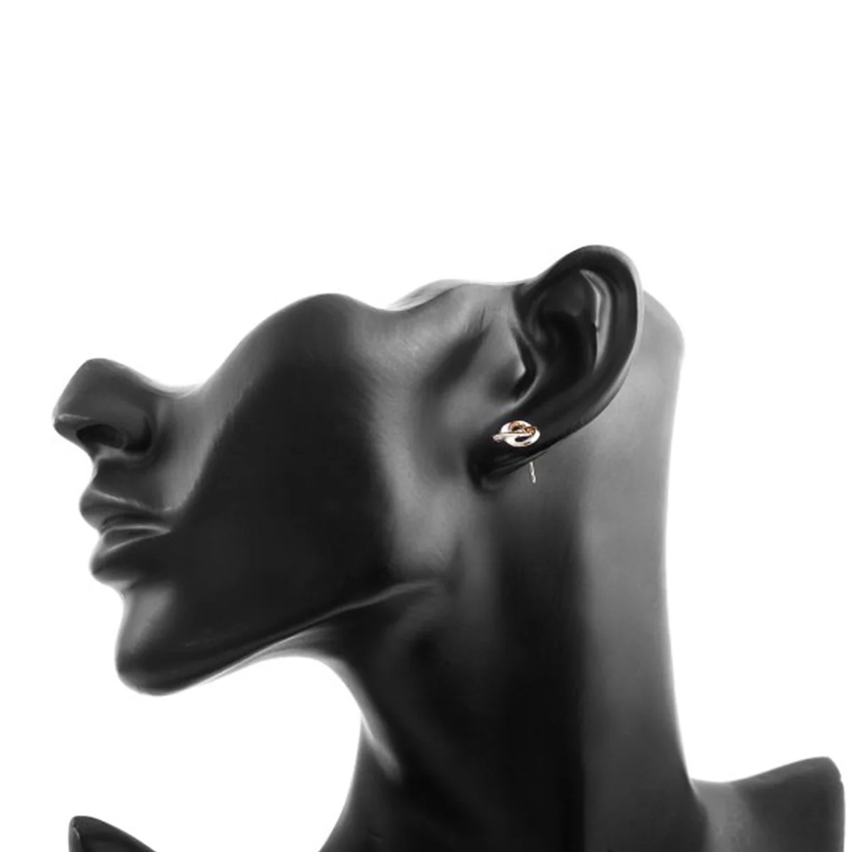 

GorGor Stud Earrings Women Copper Material Pattern Three Circle Rose Gold Plated Exquisite Temperament Jewelry 2020732120