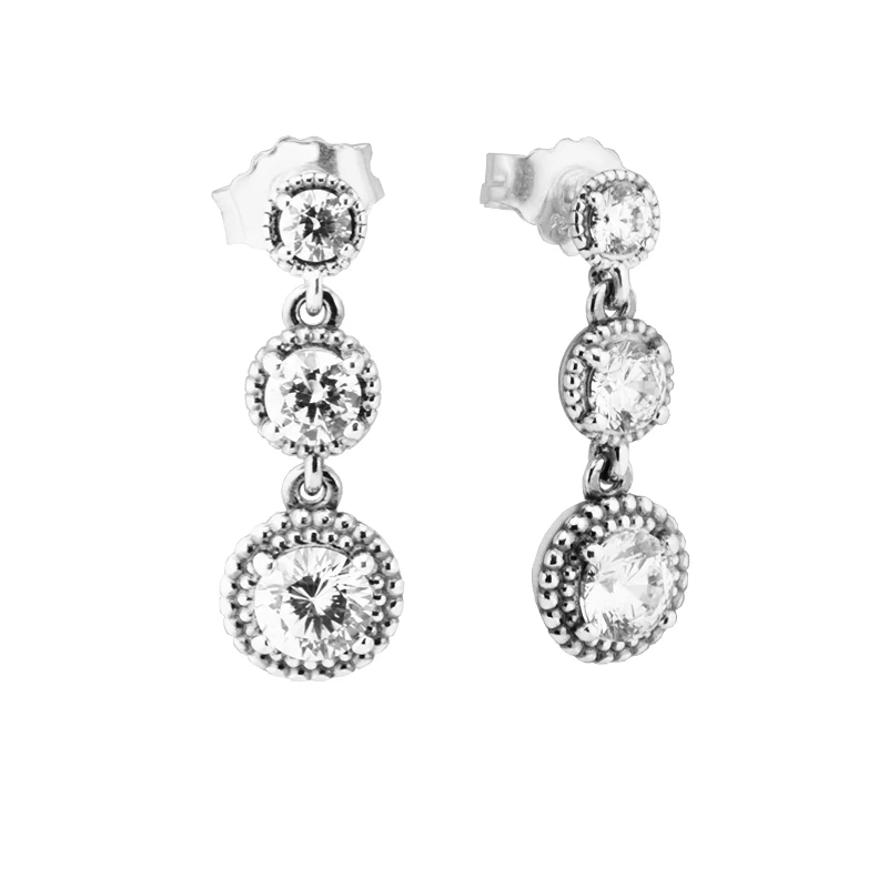 

Eternal Elegance Drop Earrings 925 Sterling Silver Jewelry For Woman Make up Fashion Female Earrings Party Jewelry Wholesale