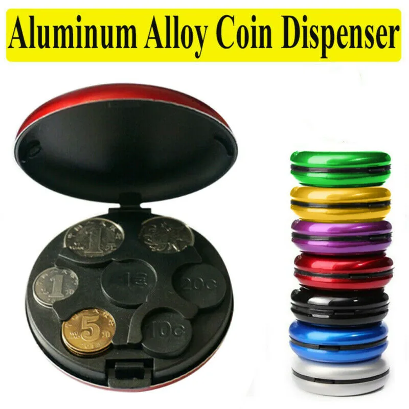Сплав Монета диспенсер для хранения монет кошелек держатели кошельков ящик
