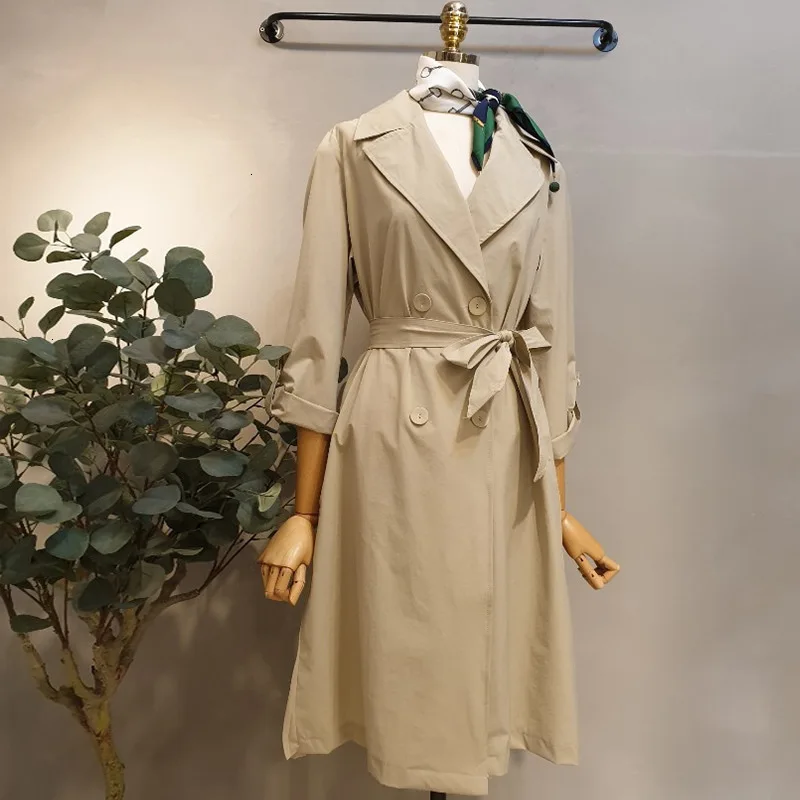 WOMENGAGA осень 2019 одежда Халаза стройная складная ветровка для женщин лоскутное