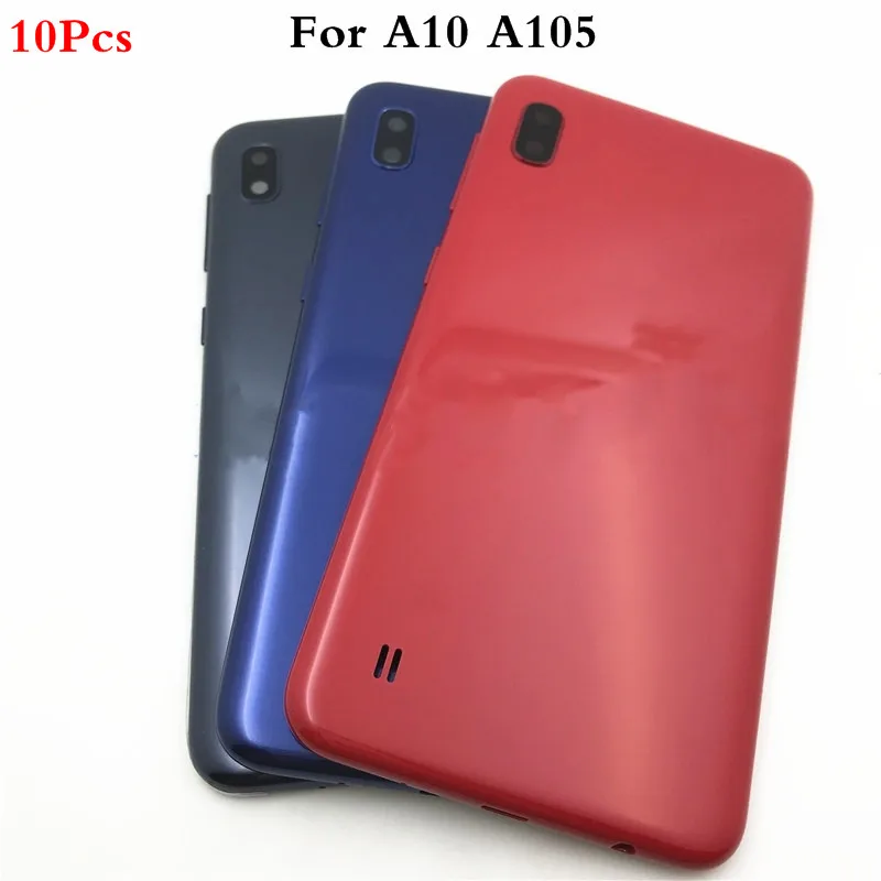

10Pcs For Samsung Galaxy A10 A105 A105F Back Battery Cover For Samsung A10 Battery Cover Housing Door Rear With Side Buttons