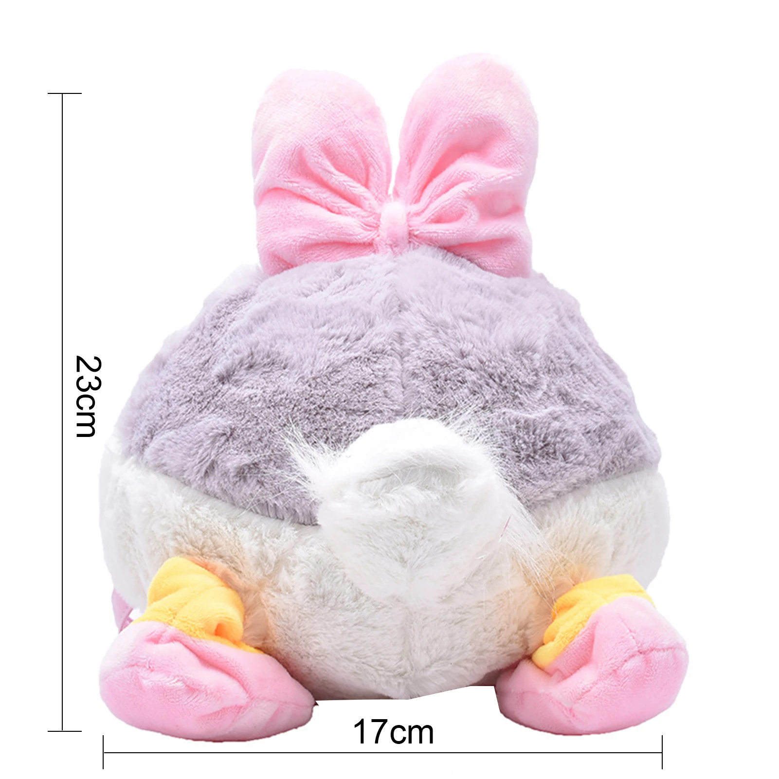 

Plush Bow Shoulder Bag Women 2020 Winter Fashion Cute Candy Color Duck Butt Small Round Pouch Girls Cartoon Purse Messenger Pack