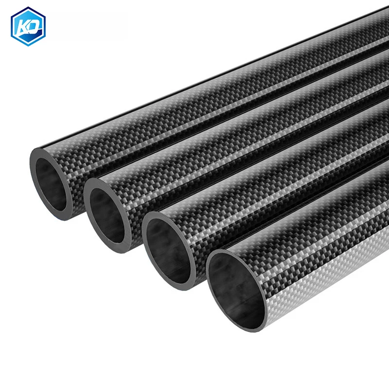 

4PCS length 248mm Carbon Fiber Tube pipe Wrapped 3k plain Drone Accessories High Strength Carbon Tube Composite Tube Lightweight