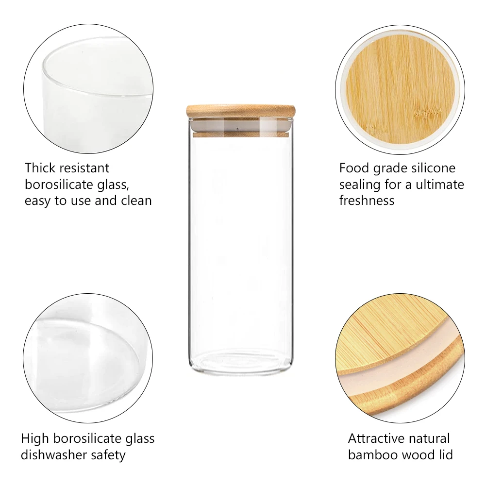 4 шт. 400 мл стеклянные банки канистра с крышкой для хранения макарон риса еды