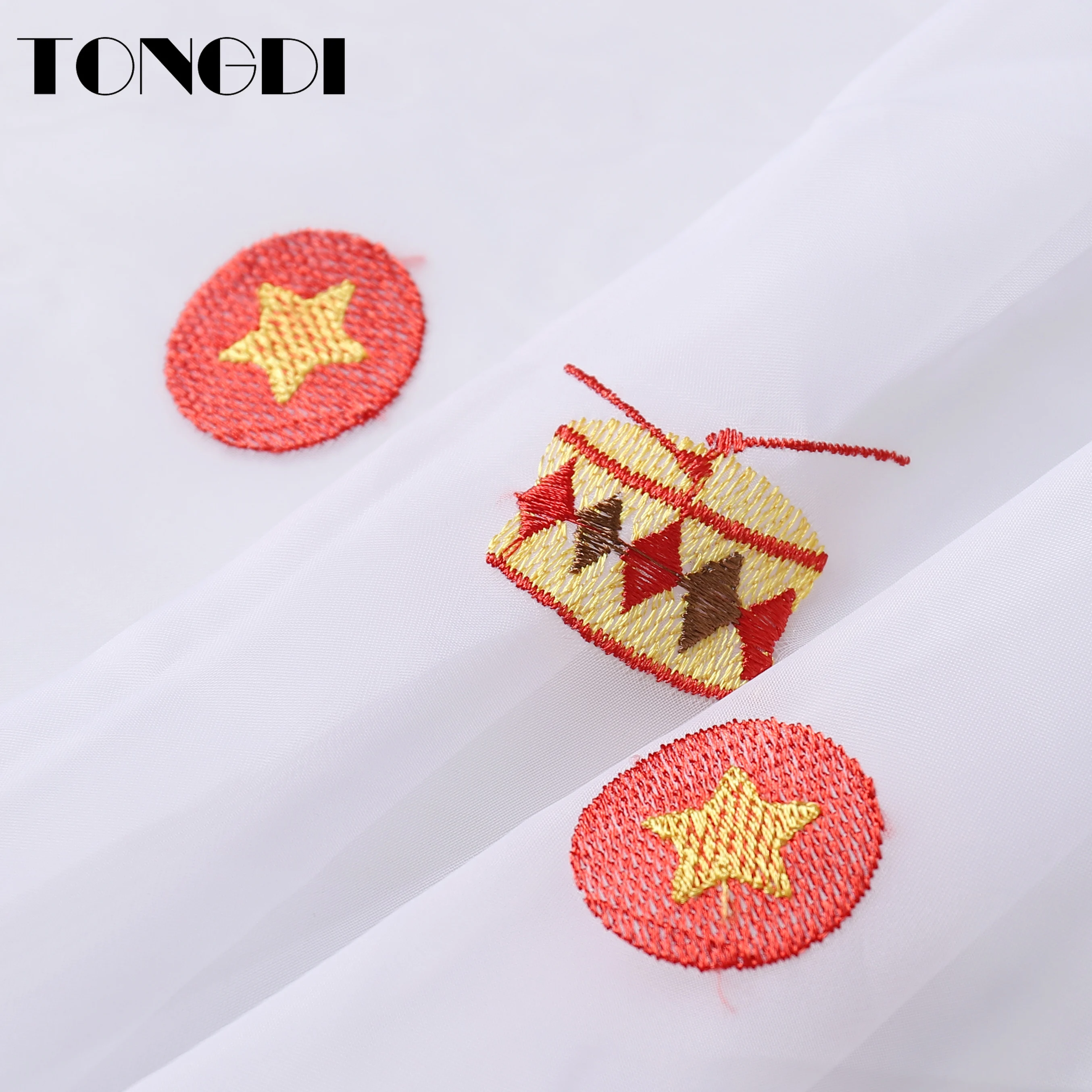 TONGDI Детские занавески для дома и кухни с вышитой обезьяной из мультфильма белое