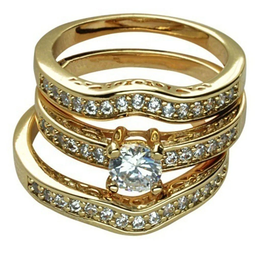 

New 2021 New hot sale gold-plated couple ring, personalized fashion men's and women's popular ring sets and jewelry