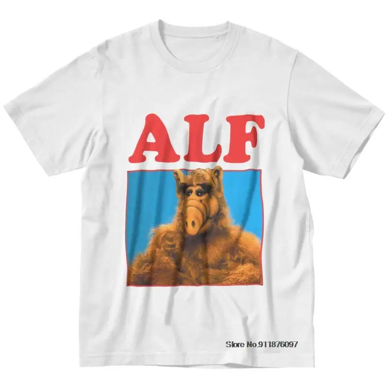 

Funny Alf Gordon Shumway T Shirts Men Short Sleeve Tv Comedy Sitcom Cat T-shirts Printed Tee Tops Cotton Oversized Tshirt Gift