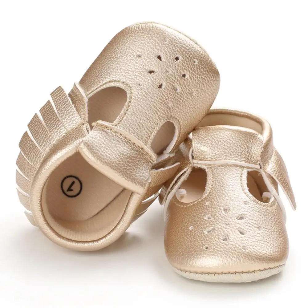 

Toddler Soft Soled Baby Boys Girls Anti-Slip Fringe Leather Casual First Walkers