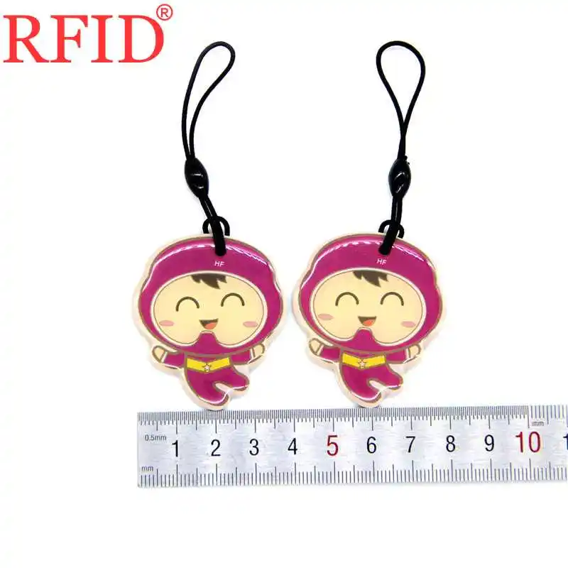 ID 125khz T5577 T5557 T5200 Rewritable Writable RFID Card Keyfob Cartoon Waterproof Keychain Token Tag Access Control 1pcs | Безопасность