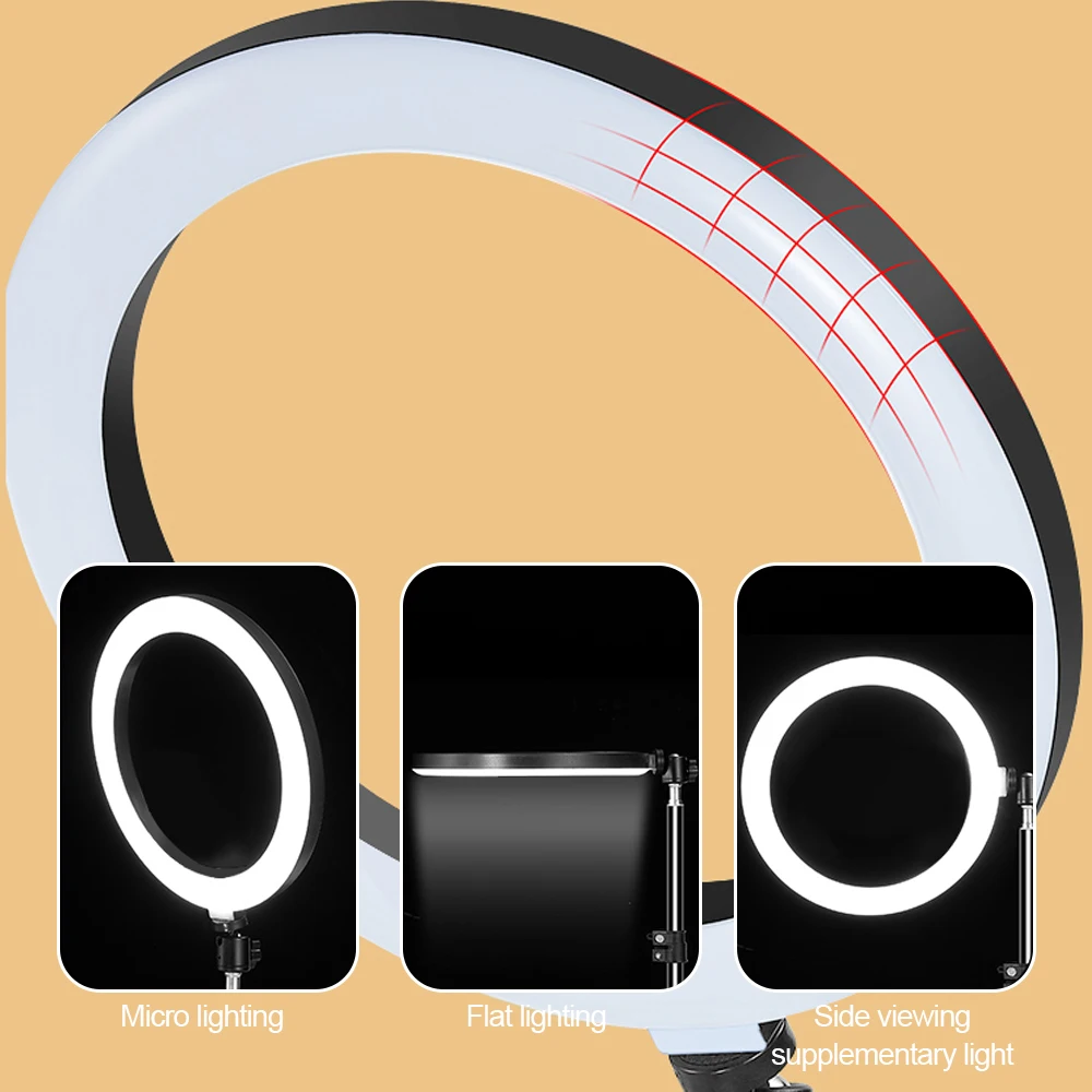 Светодиодный кольцевой светильник 16 см круглая лампа для селфи со штативом и