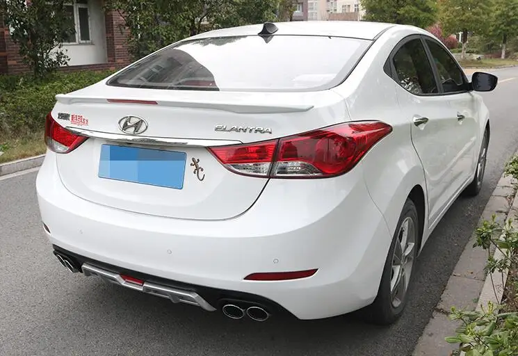 Для Elantra автомобильные аксессуары Задний бампер протектор двойной диффузор