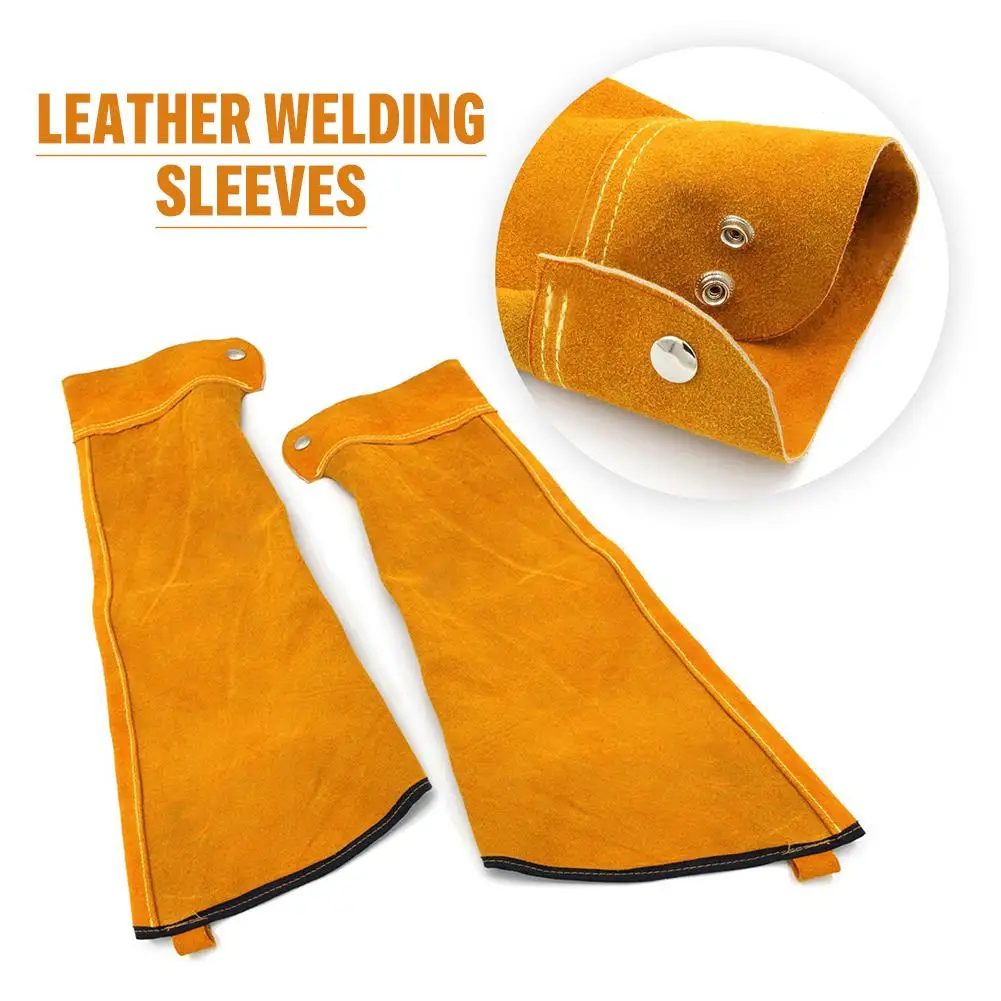 Heat Resistant Welding Arm Sleeves Button Closure Safety Work Spark Protection Guard Dropshipping |