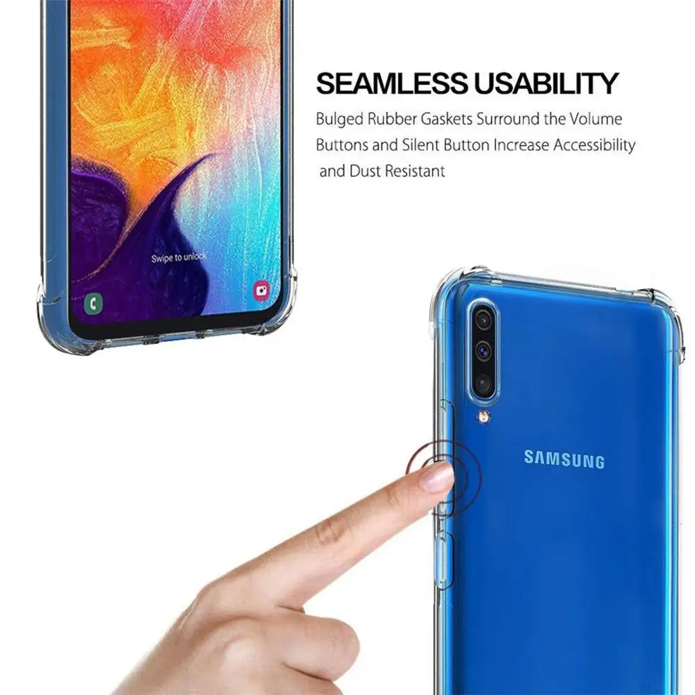 Подушка безопасности для Прозрачный чехол для samsung A30S бант из ленты TPU с изображением в виде ракушки Капа на samsung 30 40 50 S 20 10 A10 A20 A50S A30S a307 a507 A40s