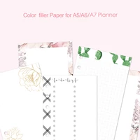 fromthenon korean cute filler paper refill for filofax spiral notebook a5a6a7 planner color grid blank todo list core stationery