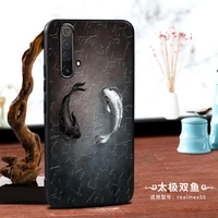 embossed vintage east asian chinese japanese style case for realme x50 snow mountain decree crane cover