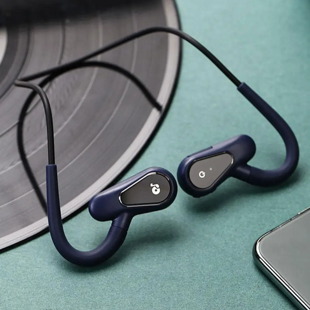 A01 Бесконтактный Bluetooth наушник для передачи звука через кости с крючком на ухе, который не вызывает боли и не требует доступности ушей для пения.