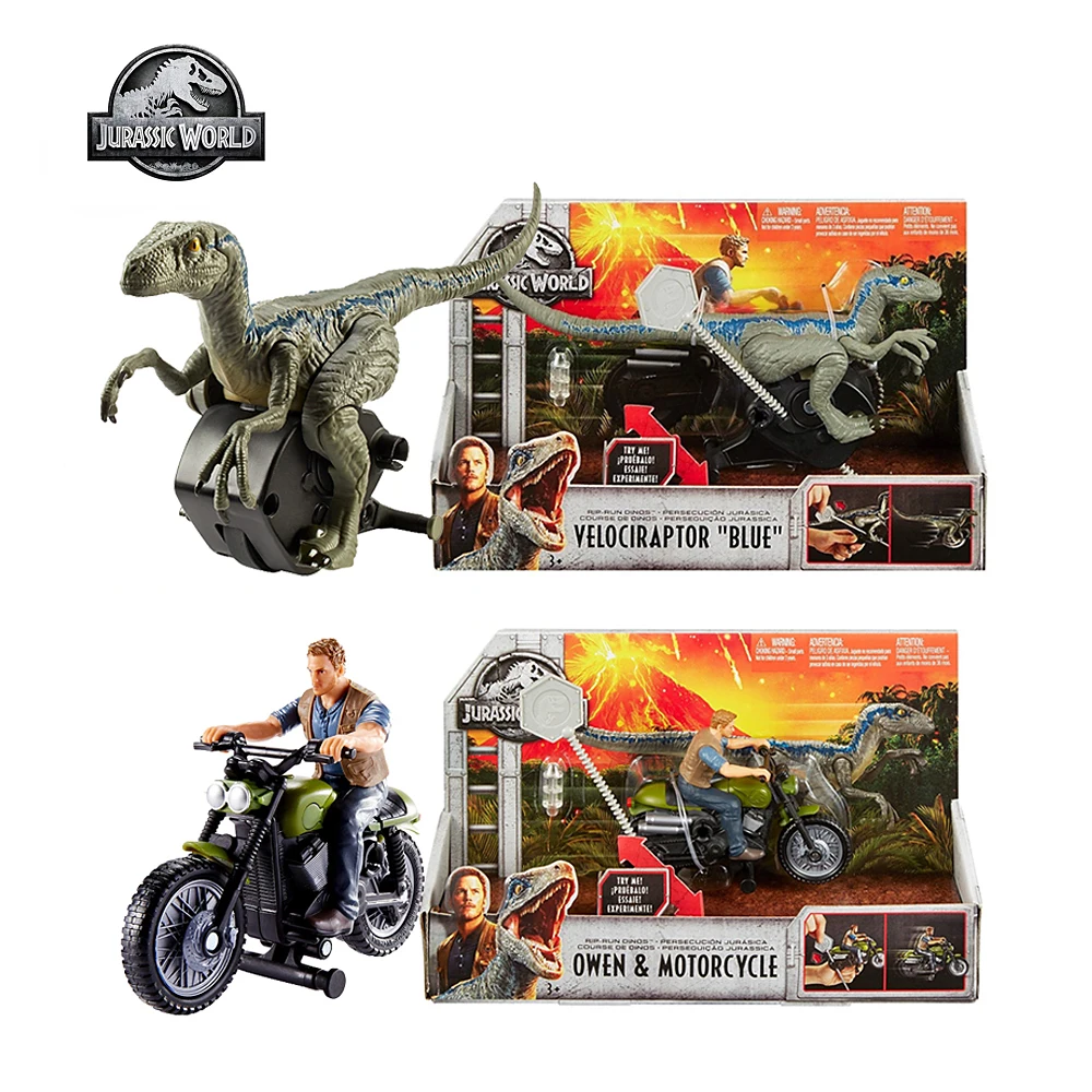 

Набор Mattel мир Юрского периода для атаки, велоцираптор Bru мотоцикл, серия Оуэна, игрушки для детей, подарок на день рождения FMM33