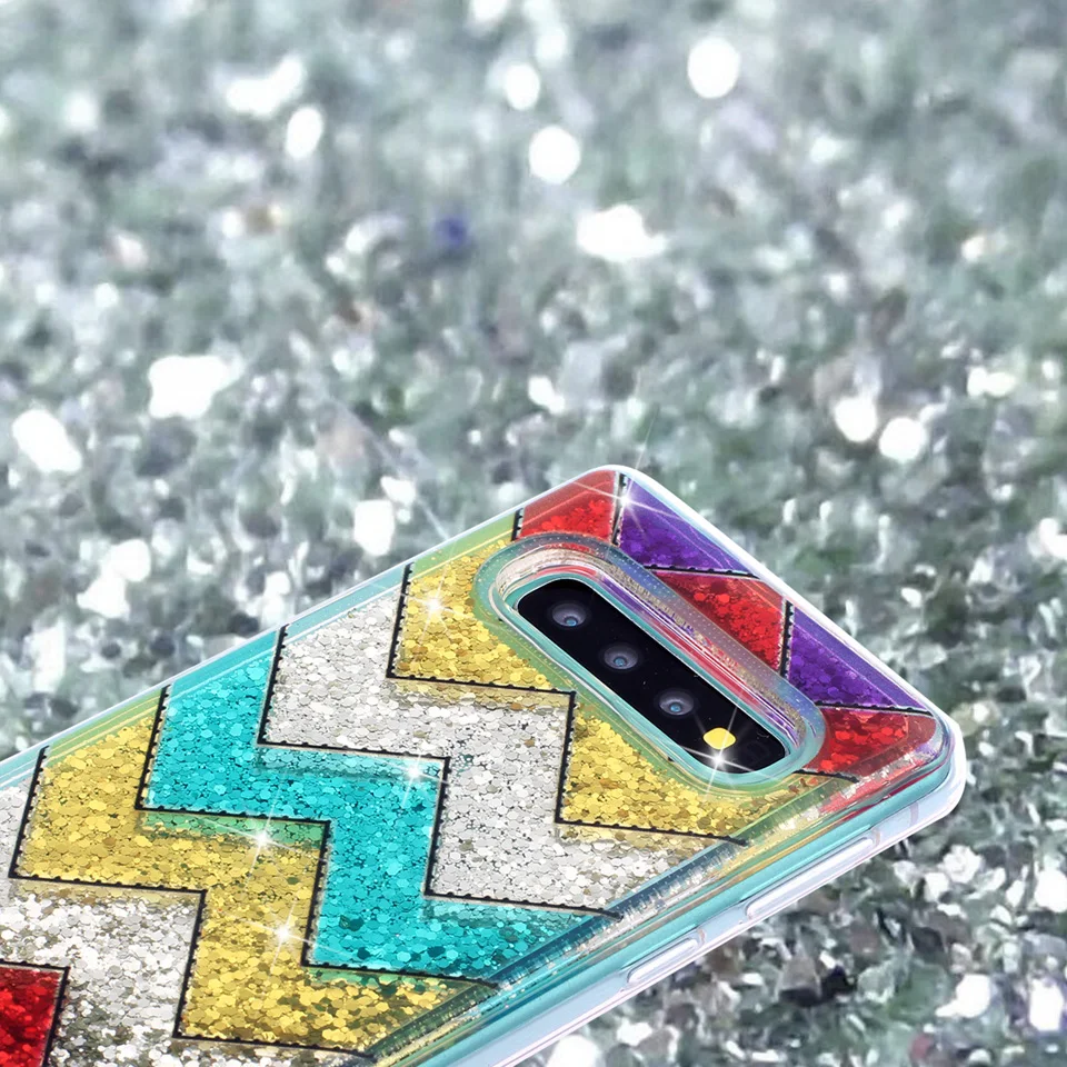 Мягкий ТПУ силиконовый чехол для телефона с блестками и жидким песком Samsung Galaxy S8 S9