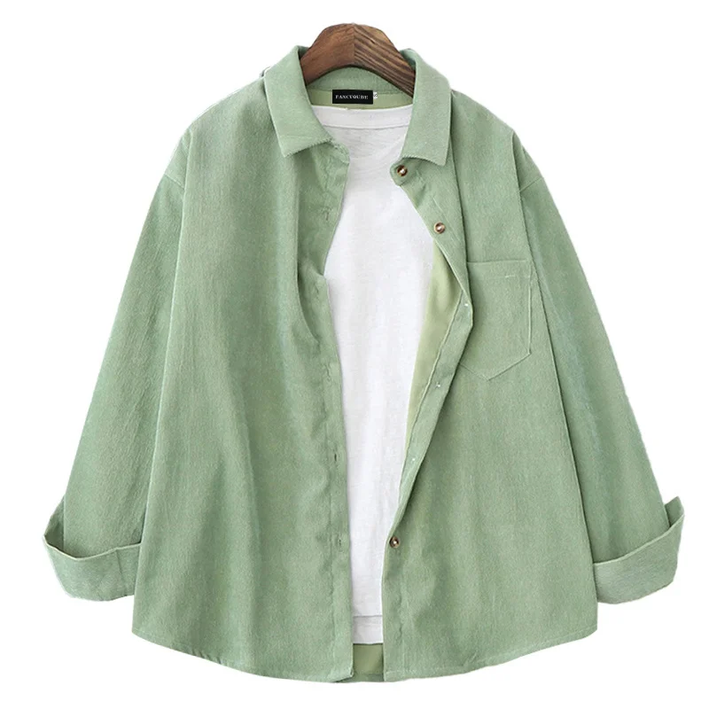 

2020 Shirts Womens Tops And Blouses Long Sleeve Spring / Autumn Ladies Solid Loose Boyfriend Style Shirt