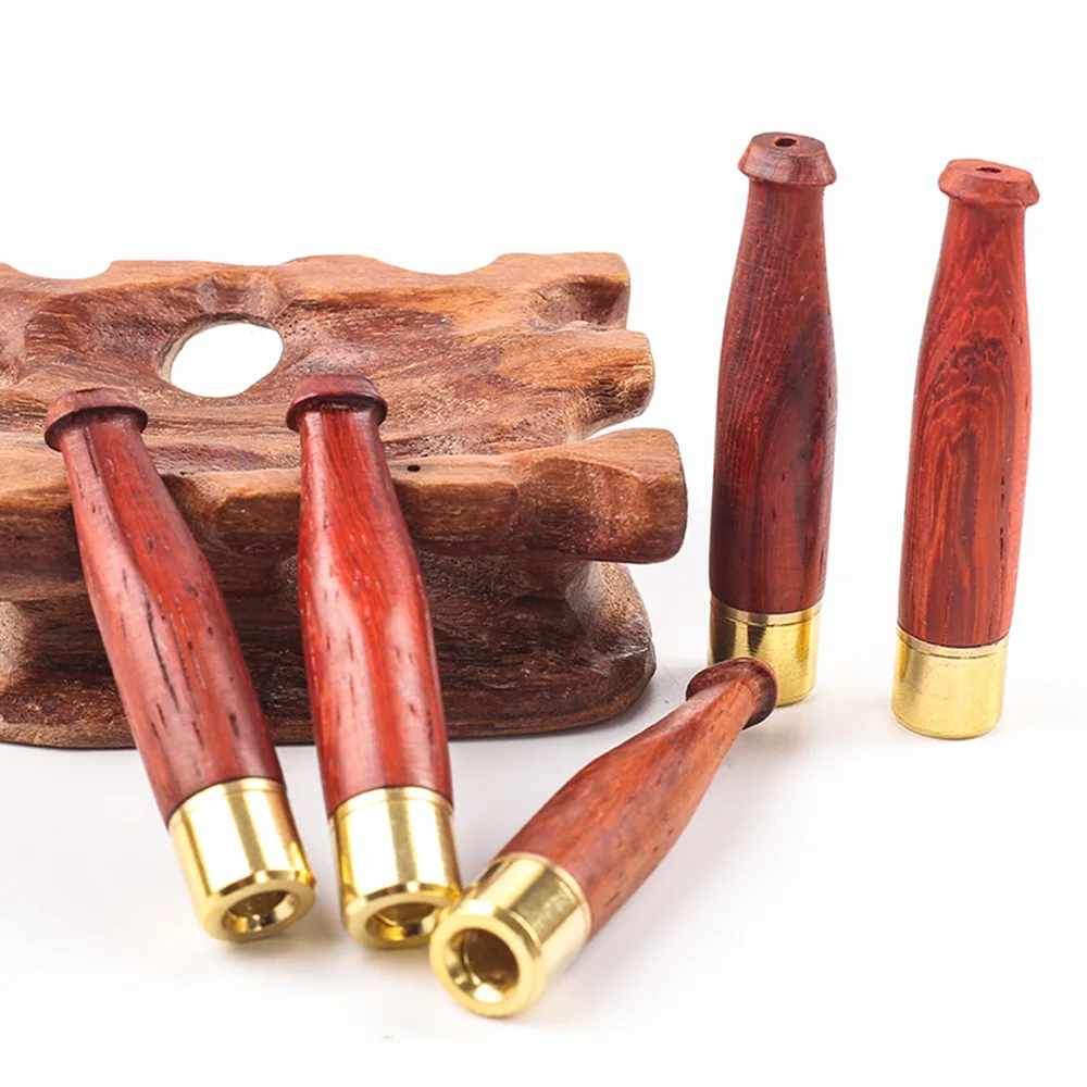 

Reusable Handmade Solid Wood Cigarette Holder Filter Detachable Cleaning Portable Smoking Pipe Wooden Tobacco Cigarette Holder