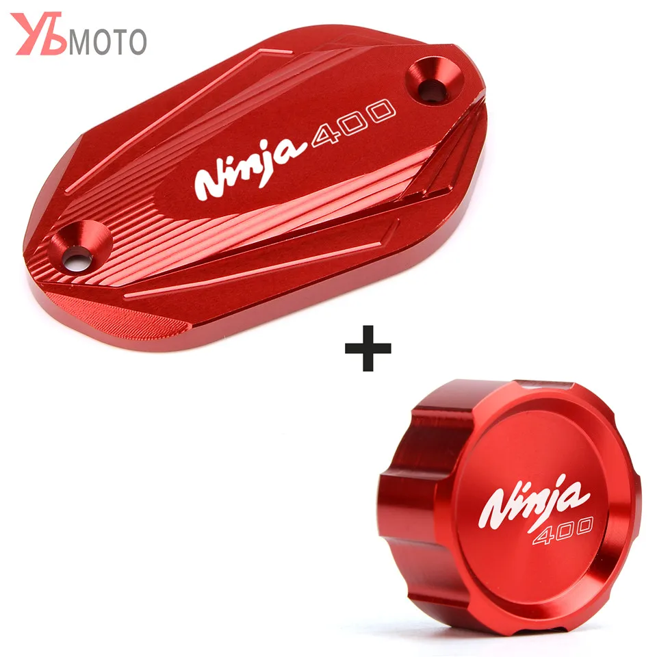 

Motorcycle CNC Front & Rear brake Fluid Cylinder Master Reservoir Cover Cap For Kawasaki NINJA 400 NINJA400 2018-2019 2020 2021