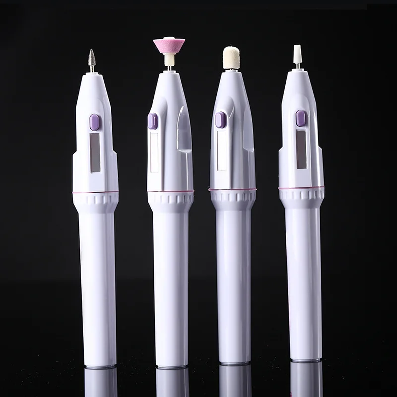 5 In 1 Professional Electric Nail Drill Kit Battery Manicure Pedicure Grinding Polishing Art Sanding File Pen Tools Machine | Красота и