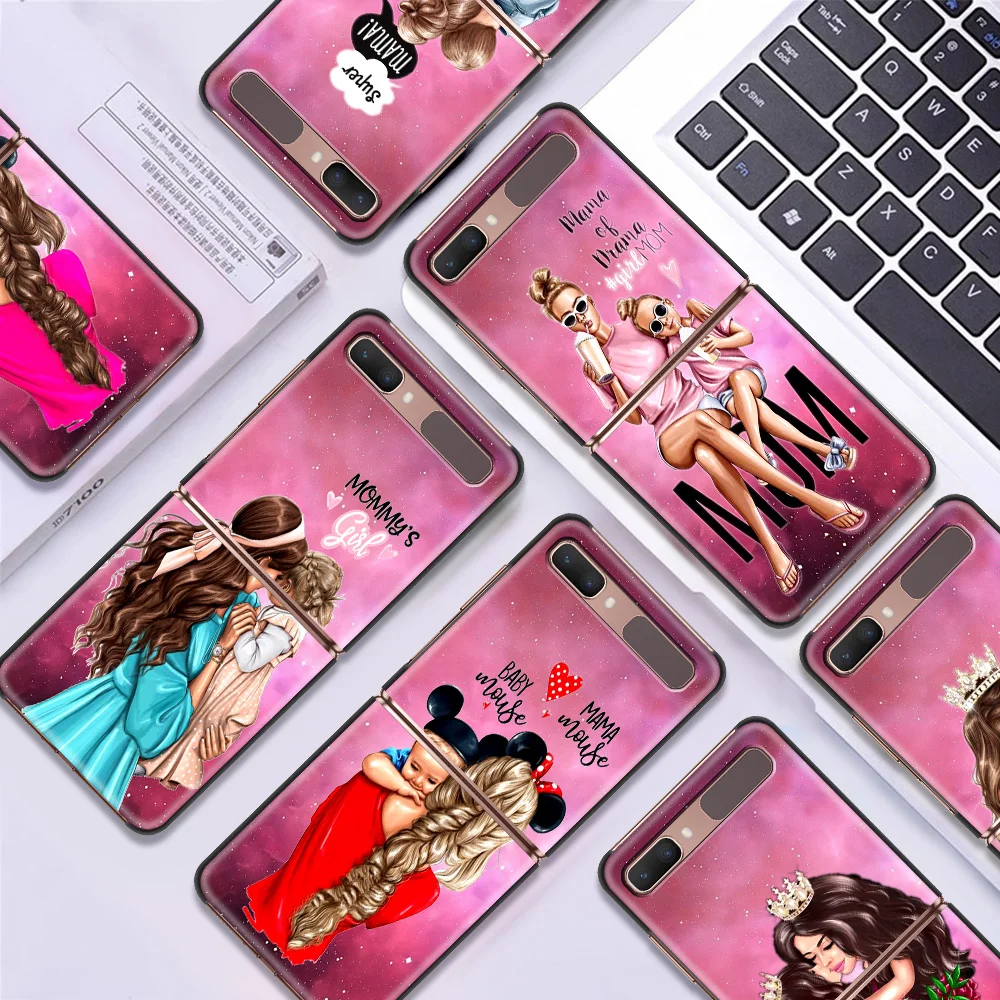 

Baby Mom Smartphone Accessories For Samsung Galaxy Z flip Z flip3 5G Case Slim Protective Shell Shockproof Hard Cover Coque