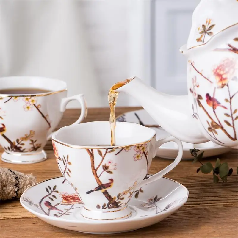 Оригинальная керамическая кофейная чашка блюдца костюм английский стиль