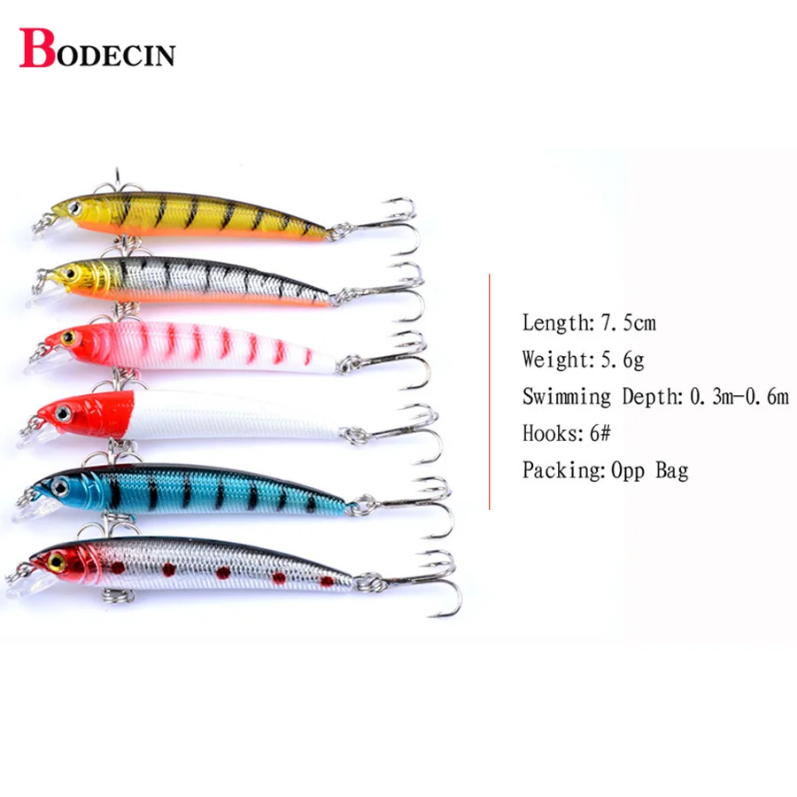 43 шт. воблеры приманки Minnow жесткие рыболовные снасти поплавок плавающая приманка