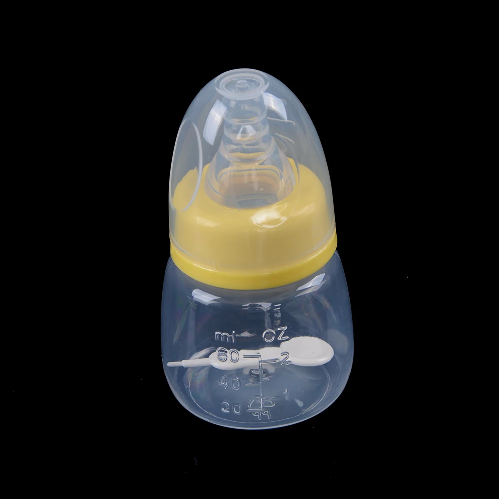 

Quality 60ML Newborn Baby Infant Nursing Milk Fruit Juice Water Feeding Standard Mouth Silicone Nipple Pacifier Drink Bottle