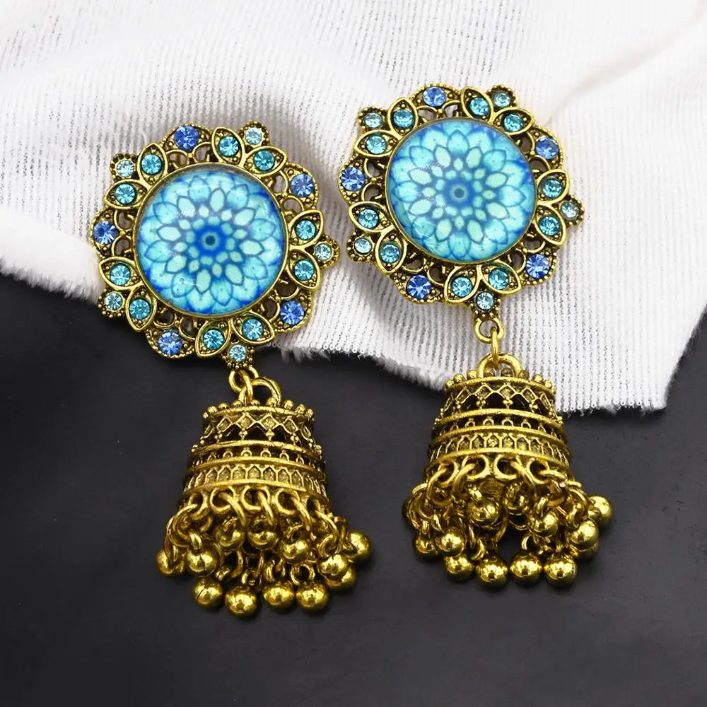 

New Fashion Retro Ethnic Wind Bell Tassel Earrings Scenic Spot Selling Jewelry Earrings Earrings.