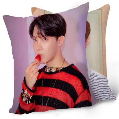KPOP Подушка Bangtan подушка для мальчиков постельные принадлежности карта душа K-pop Home Bangtan Boys квадратная подушка с одной стороны - Цвет: 8