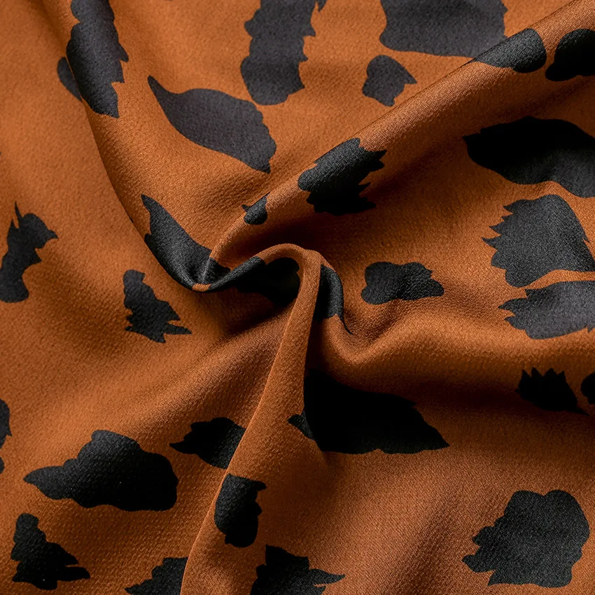 

Ruffle Drawstring Leopard Dress Women V-Neck Puff Sleeve Sexy Bodycon Mini Dress 2020 Fashion Vintage Animal Print Ladies Dress