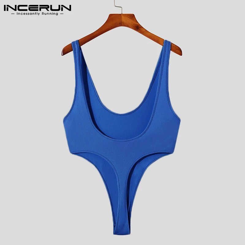 

Stylish Men's Bodysuit All-match Loungewear Jumpsuit Casual Solid Comeforable Male Fashion Sleeveless Rompers S-5XL 2022 INCERUN