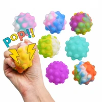 stylish 3d fidget toys ball silicone push it bubble balls relieve stress squeeze balls anti stress toy for kids adults gifts