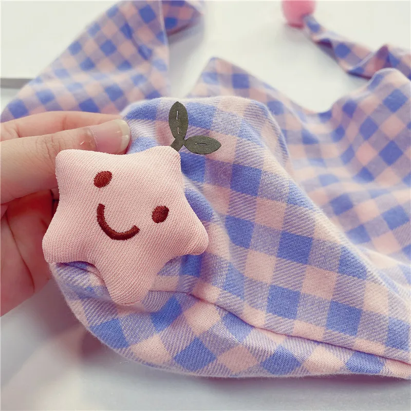 Модные весенне осенние треугольные шарфы для маленьких девочек Шарф из хлопка и