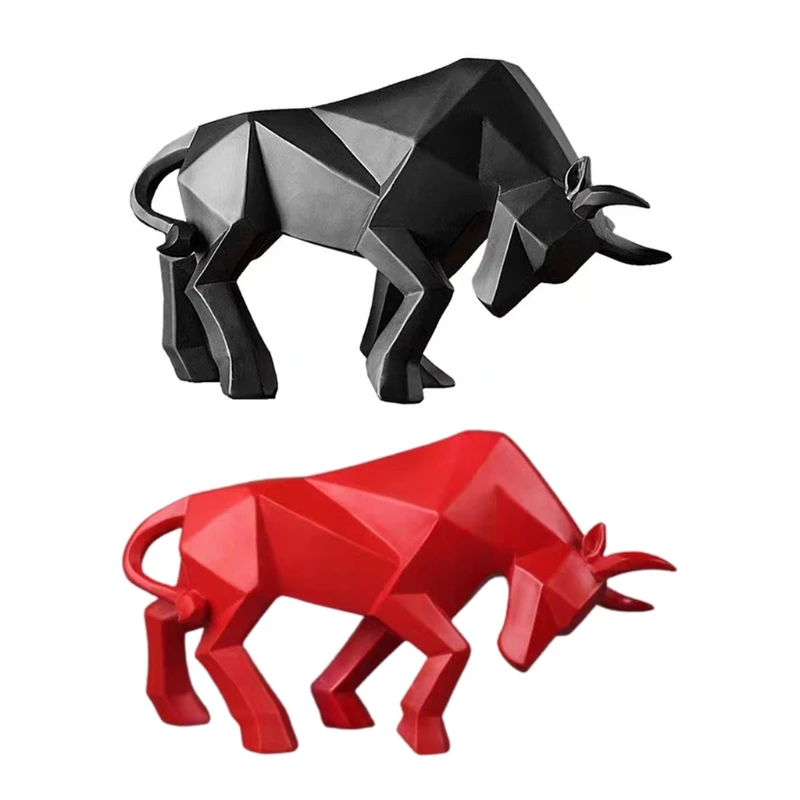 

Статуя быка из смолы, бизон, скульптура, орнамент, абстрактная фигурка животного, декор для комнаты, стола, офиса, дома, гостиной, подарок