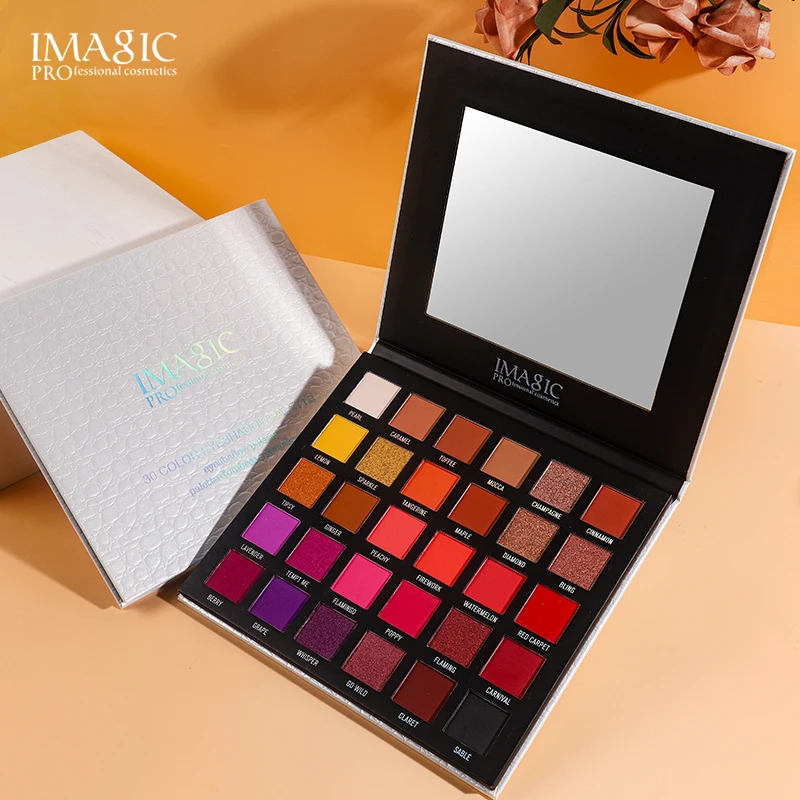 IMAGIC новые 30-цветные тени для век Палитра матовый макияж телесные блестящие