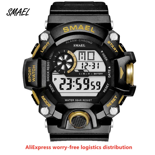 

SMAEL Men Sports Watches Shock Military Watch Fashion Camouflage Wristwatches Dive Men's Sport LED Digital Waterproof Watches